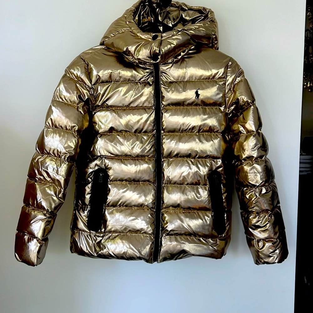 Ralph Lauren Metallic puffer jacket for kids